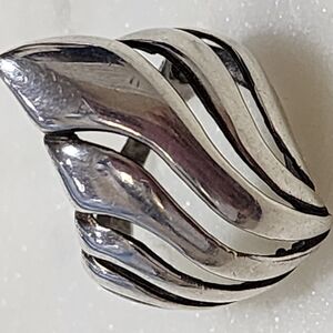 Vintage Ring Sterling silver Wave Ring KABANA size 7